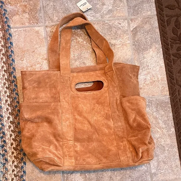 Free People Suede Caravan Tote NWT
